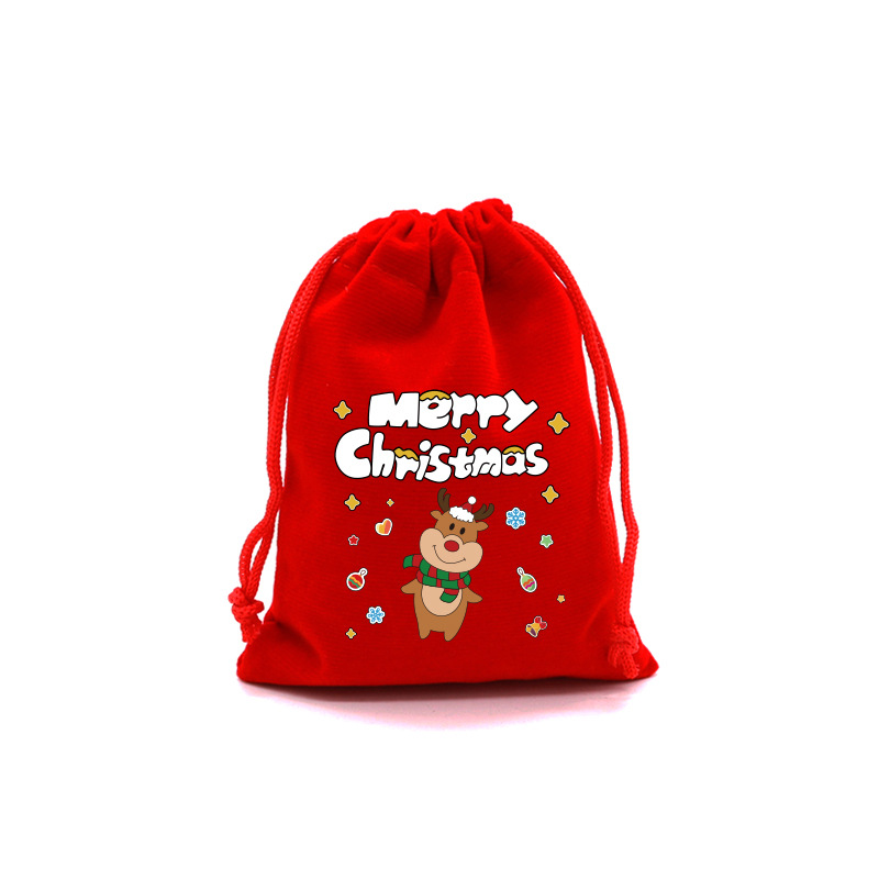 Title 1, Cartoon Christmas English Pattern Gift Bag