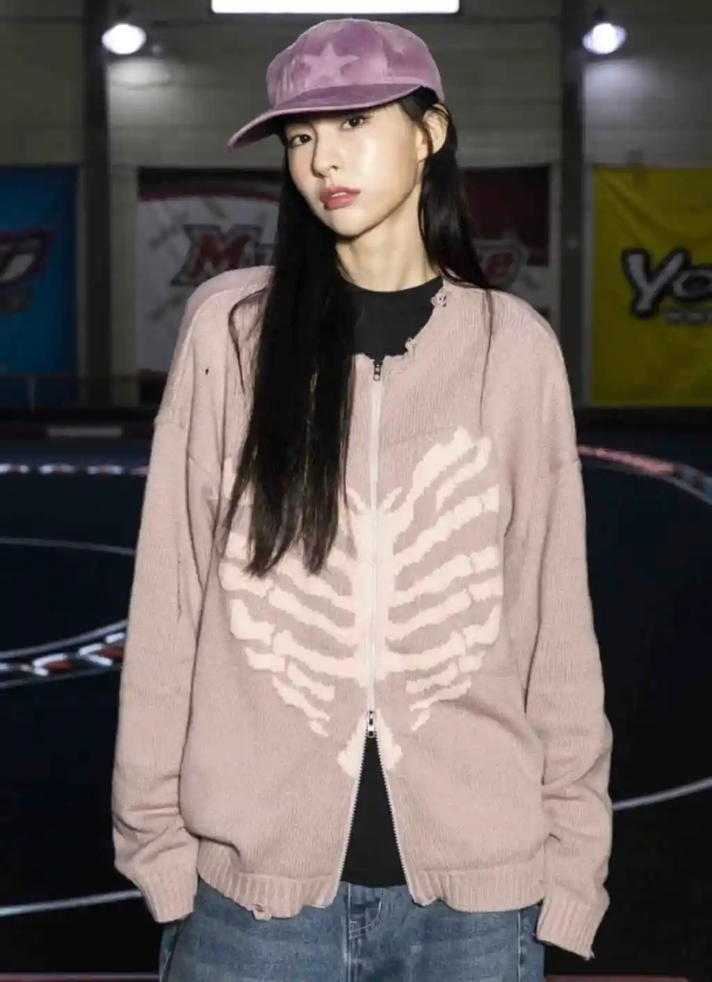 Casual All-matching Knitted Sweater Coat - Pink