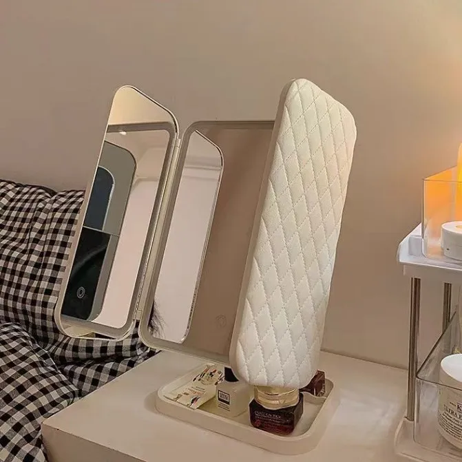 Desk Lamp With Three Fold LED Makeup Mirror - Luxury Gift Box