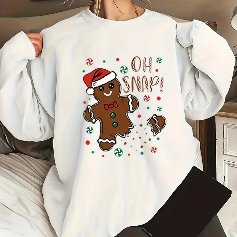 Title 2, Ginger Cake Printed Sweater Kawaii Christmas Theme