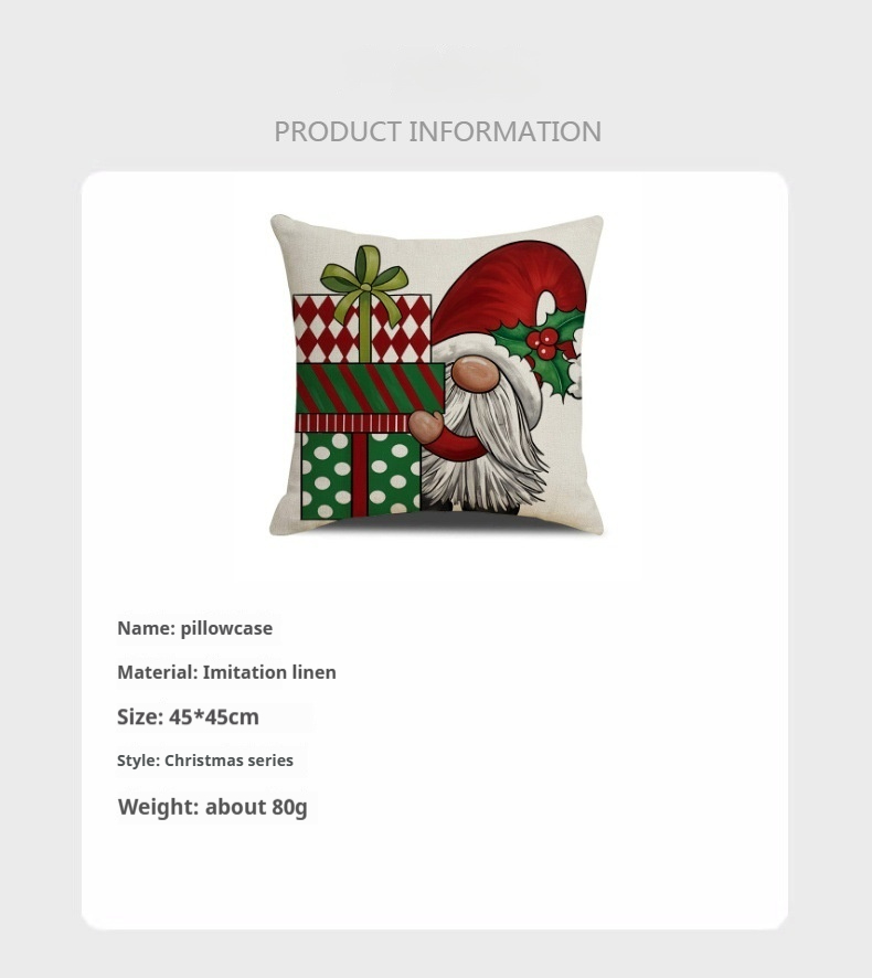 Title 4, Christmas Pillow Red Combination Throw Pillowcase