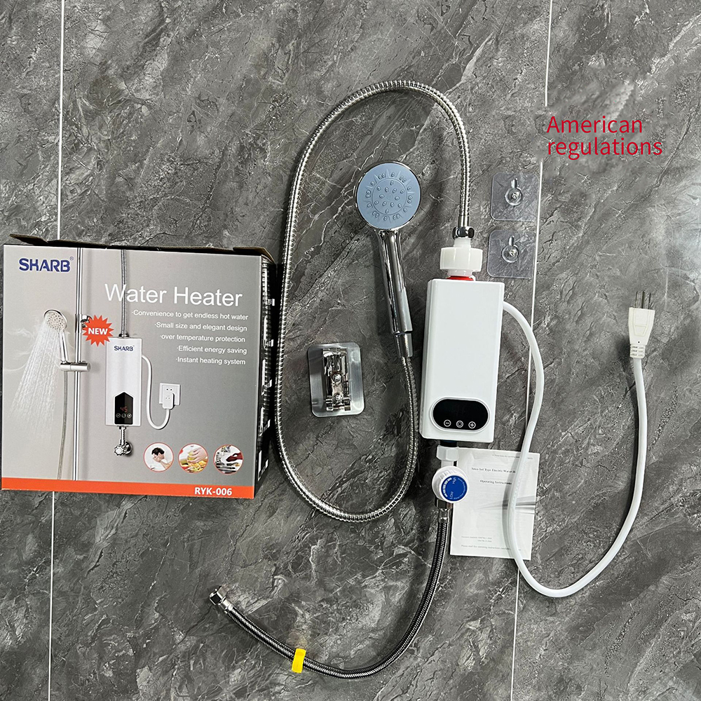 Title 15, 110V 220V 3500W 5500W Kitchen Bathroom Shower W...