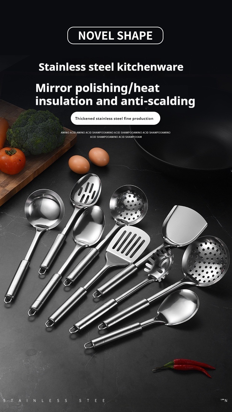 Title 5, Stainless Steel Kitchen Cooking Spoon And Shove...