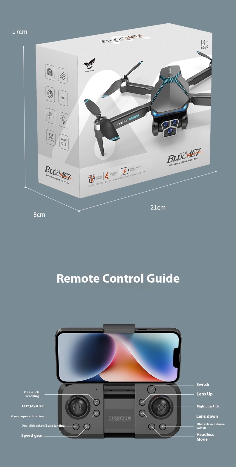 Title 9, Light UAV Brushless Drone with Three Cameras In...