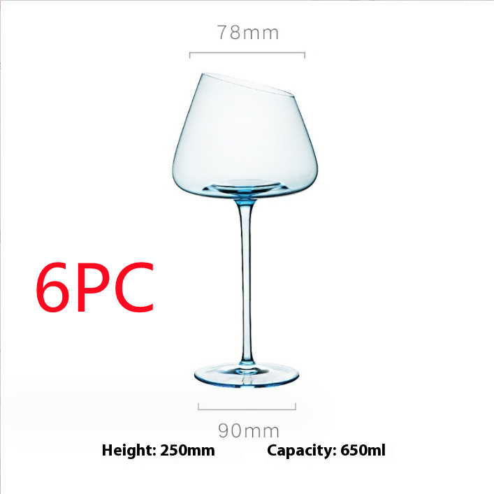 250 Blue Red Wine Glass