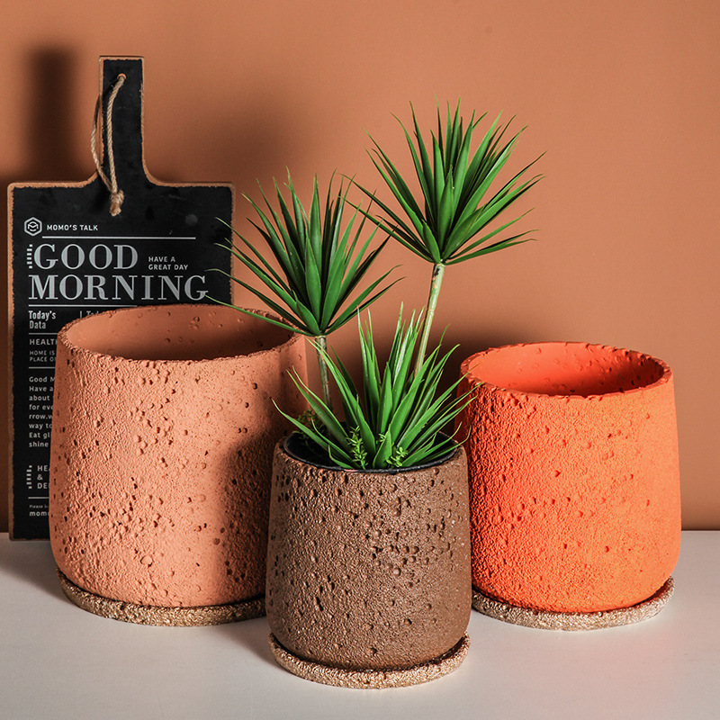 Title 6, Cement Flower Pot Personalized Creative Volcani...