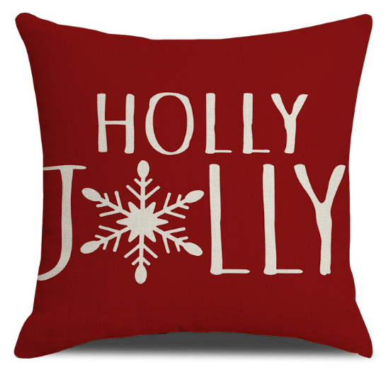 Title 2, Christmas Pillow Red Combination Throw Pillowcase