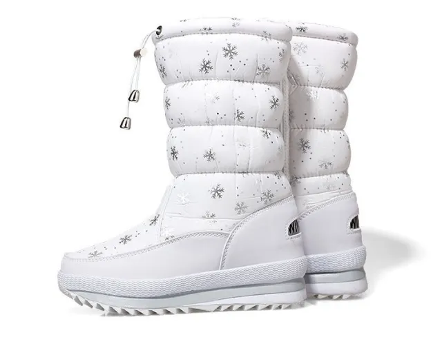 Winter Thicken Thermal Women's Multicolor Snow Boots White - Shop at LoveMi