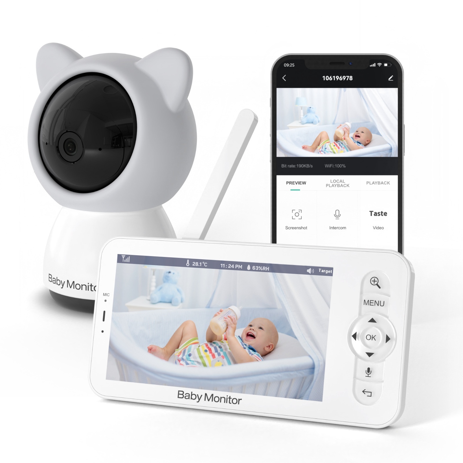 Title 1, Baby Monitor Monitor Can Be Viewed By Mobile Phone