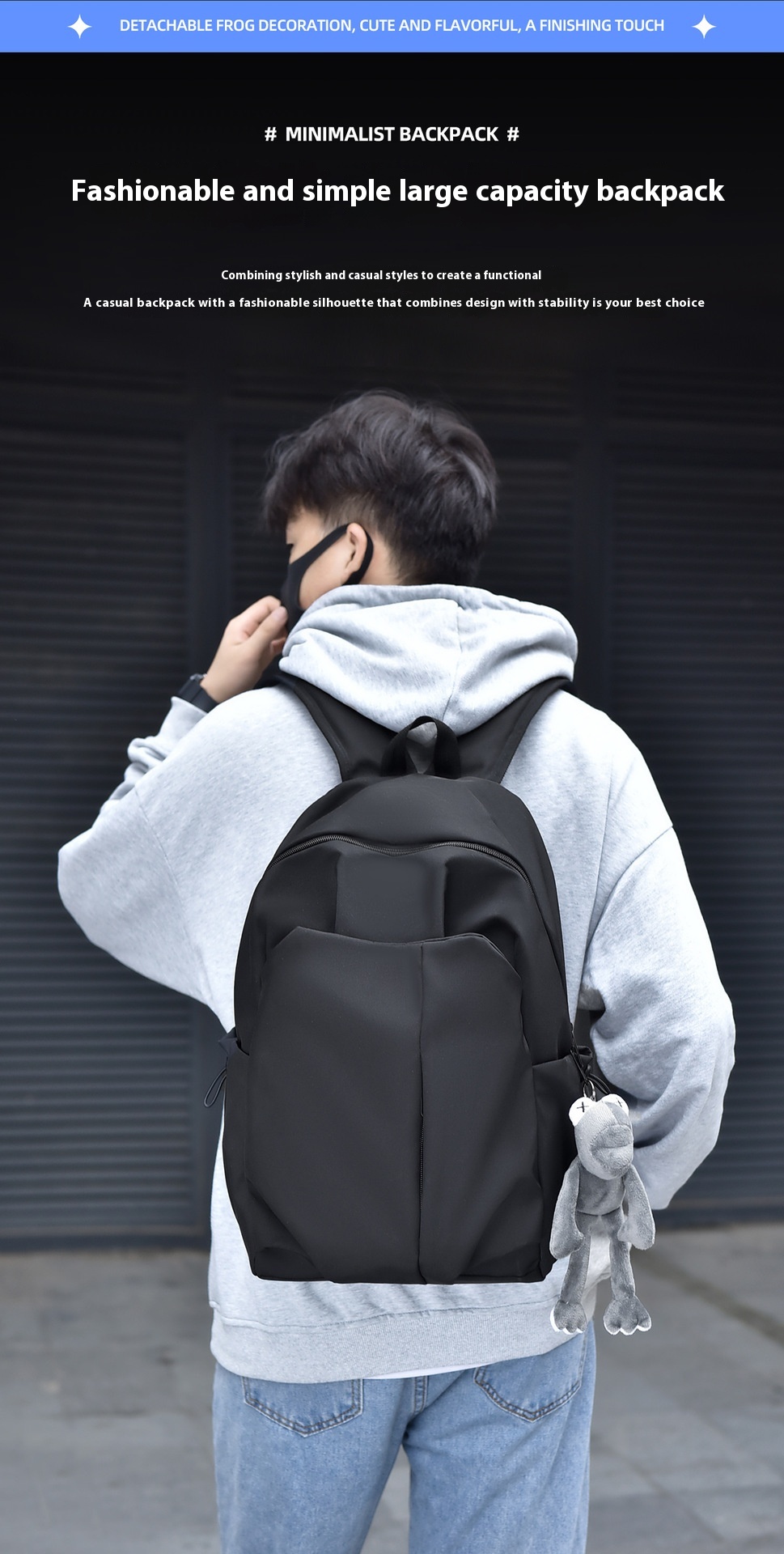 Title 23, Backpack Casual Simple Large Capacity Travel St...