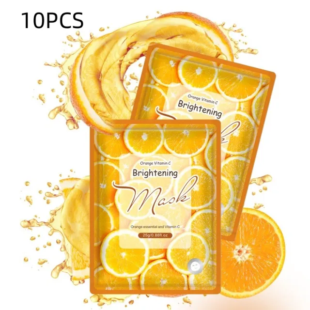 Orange Vitamin C Silk Mask Moisturizing 10Pcs - Shop at LoveMi