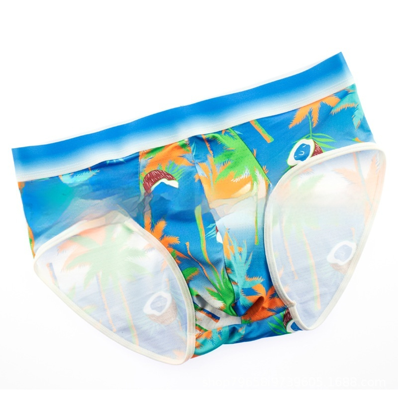 Men's Briefs Printed Breathable Mesh Digital Printing