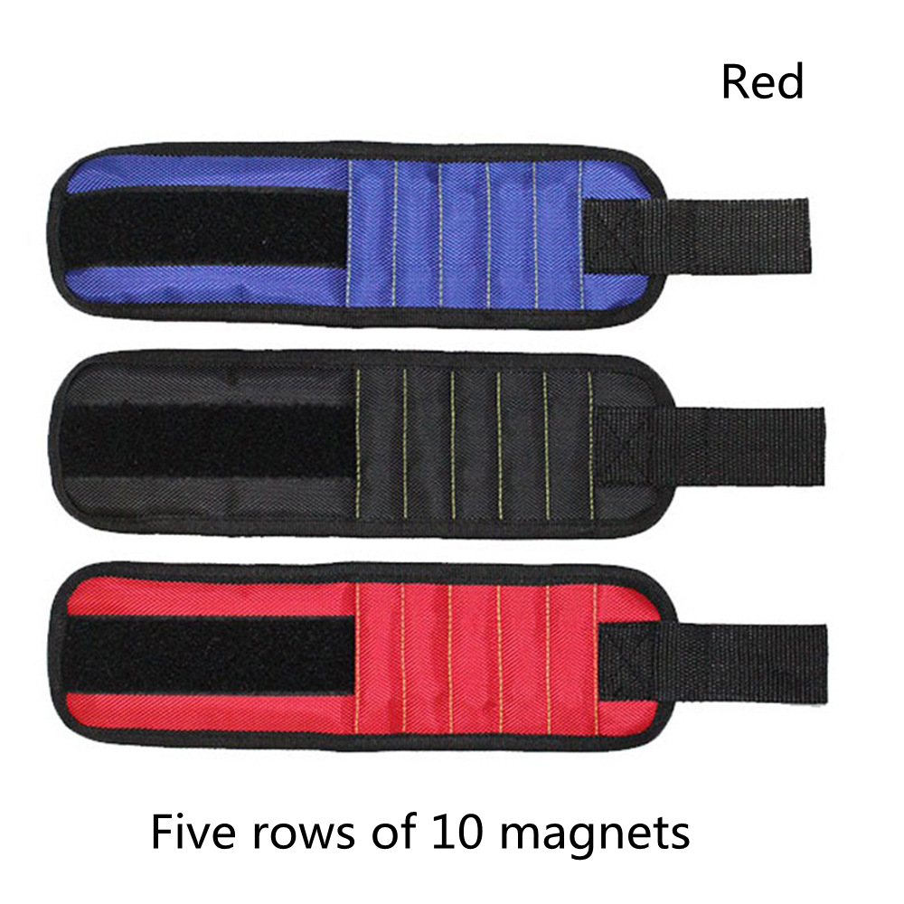 Five rows of 10 magnets