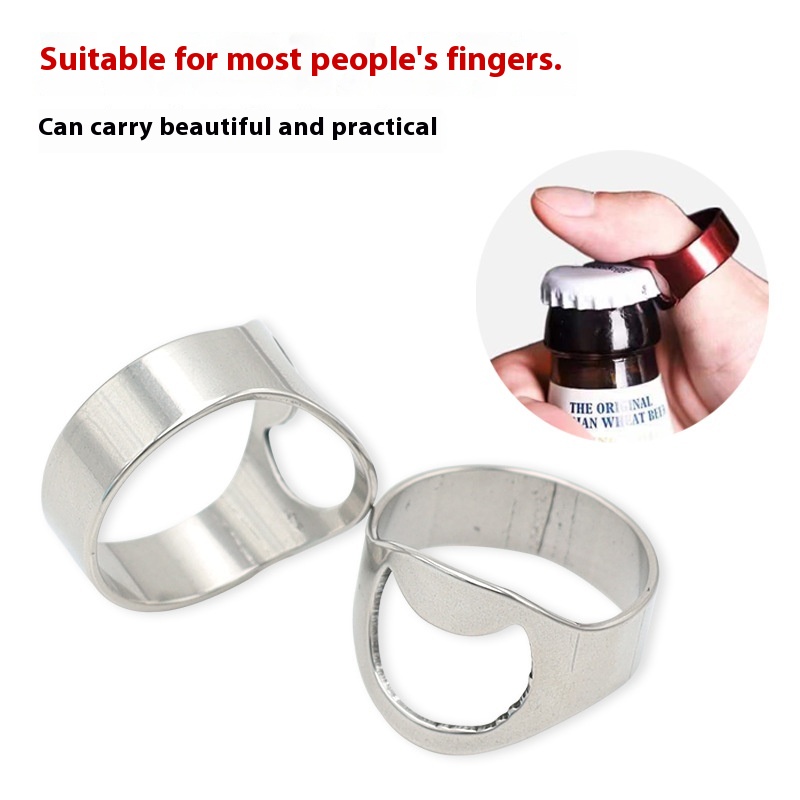 Ring Tide Stainless Steel Ring Bottle Opener Beer Corkscrew Bar Beer Screwdriver