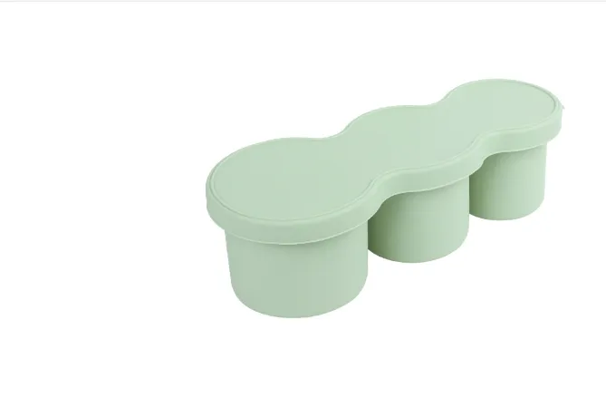 Home Gadget Molded Silicone Ice Tray Ice Cube Maker - Light Green