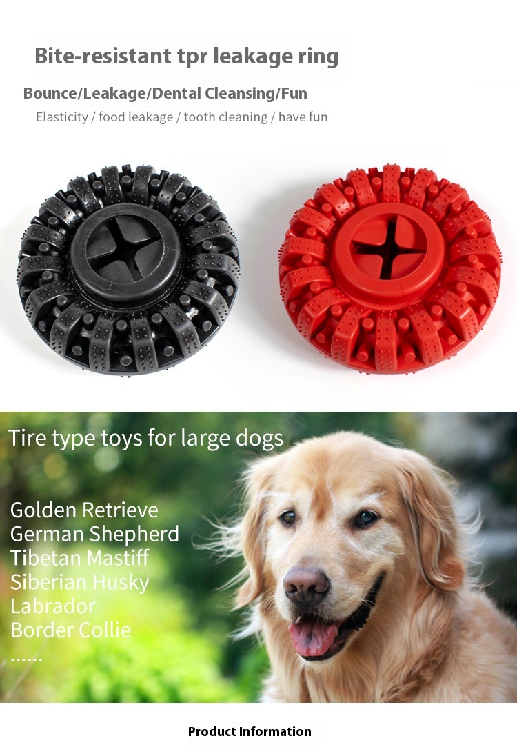 Title 1, Dog Food Leakage Tire Pets Toy Bite Tire Pet Pr...