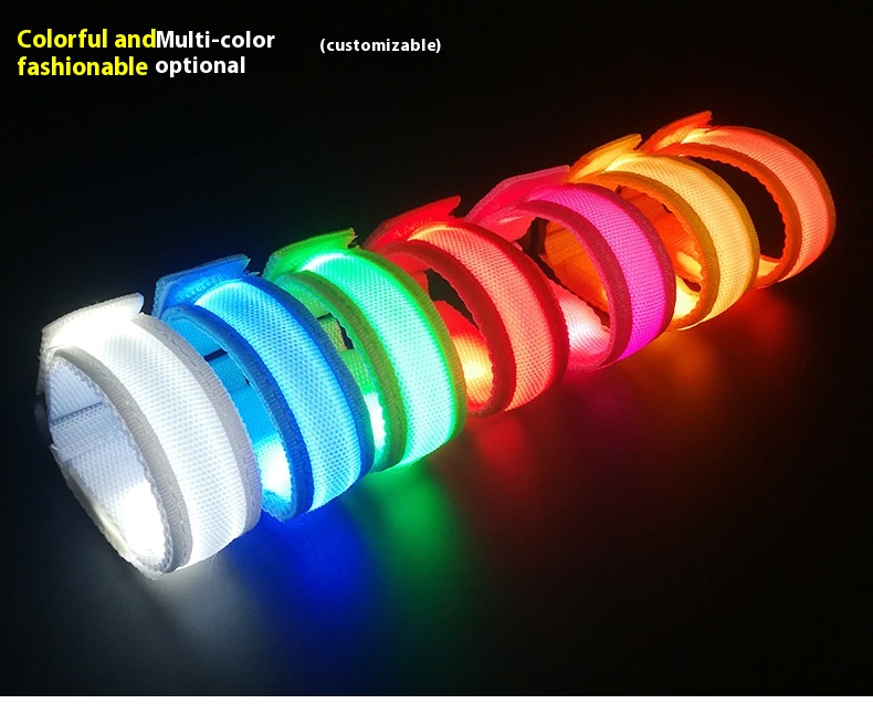 Title 11, Pulseira luminosa de festa em tecido de nylon LED