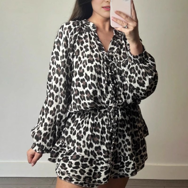 Title 5, Leopard Print Loose Casual Dress