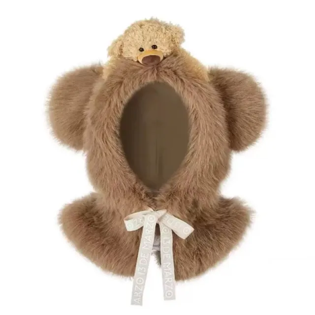Fluffy Soft And Adorable Warm Autumn And Winter Plush Cold proof Earmuffs Khaki Light Panel - Shop at LoveMi