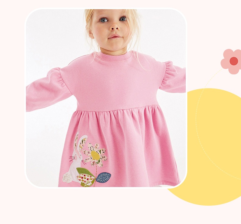 Title 9, Niedliches Herbst-Kinderkleid aus Baumwolle mit...