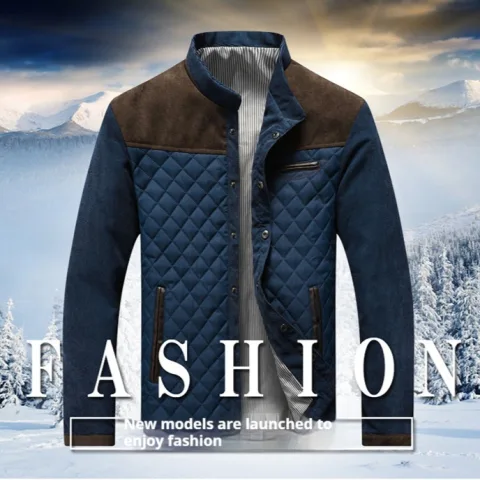 Casual Men's Jacket Non-ironing Treatment Outer Wear Cotton Long