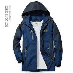 Coat Waterproof Windcheater Outdoor Four Seasons Mountaineering Clothing - Men'S Denim Blue - View 1