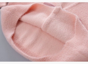 Short Artificial Mink Fur Sweater Coat