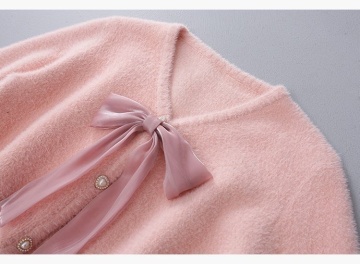 Short Artificial Mink Fur Sweater Coat