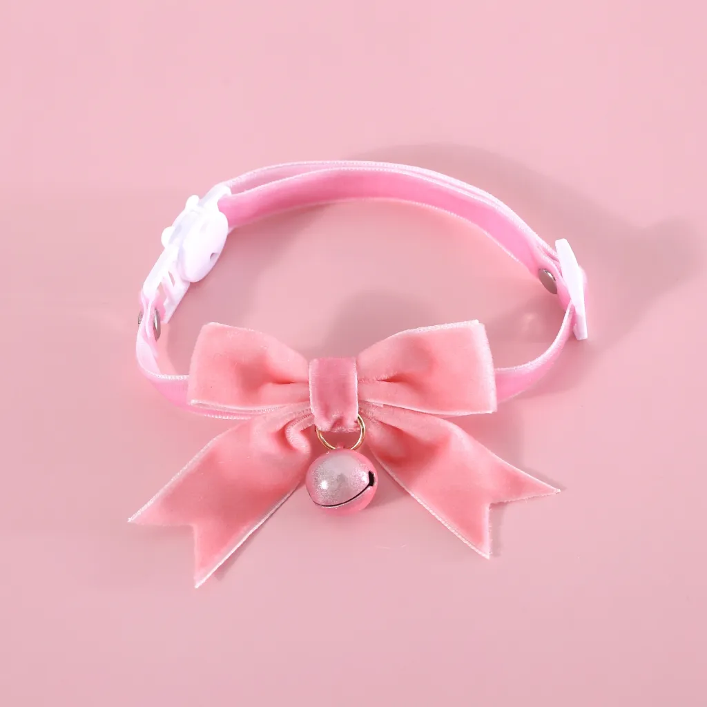 Spring Festival Christmas Velvet Hand Bow Tie Anti-suffocation Buckle - New Fan Velvet Bow