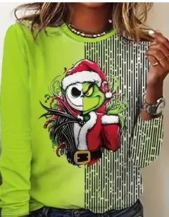 Christmas Women's Sweater 3D Digital Printing Cute Snowman - Style 10-Xl - View 1