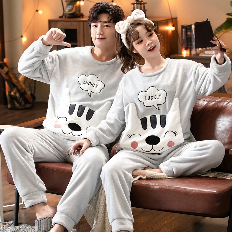 Title 4, Coral Fleece Couple Plus Size Pajamas For Women