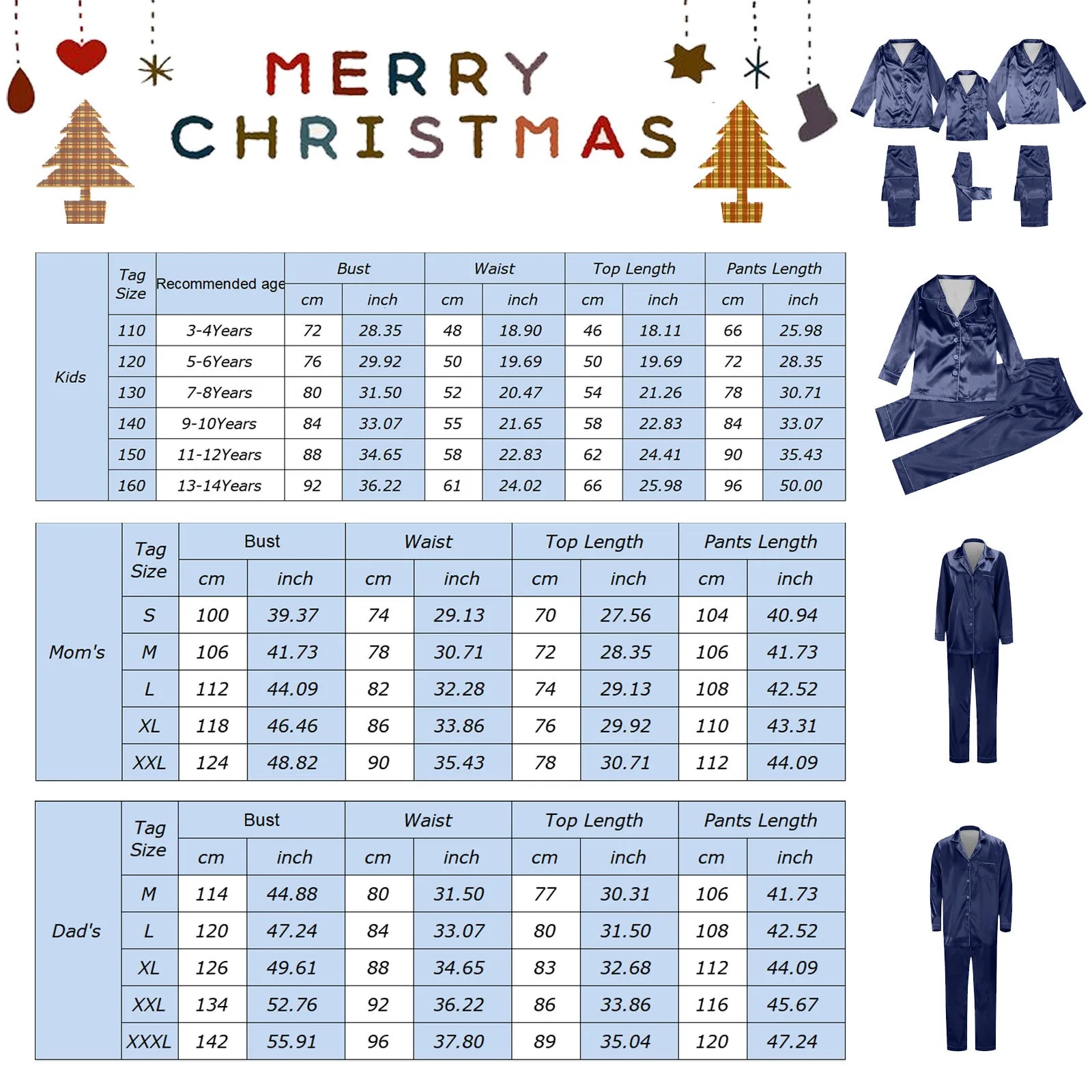 Family matching ice silk pajamas – cool-touch comfort, button tops & easy-fit pants