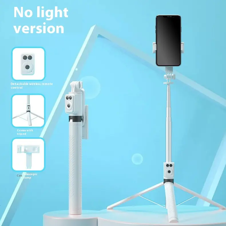 Bluetooth Best-seller On Douyin T12 Selfie Stick Landing 17 M Aviation Aluminum Alloy Rod Live Tripod