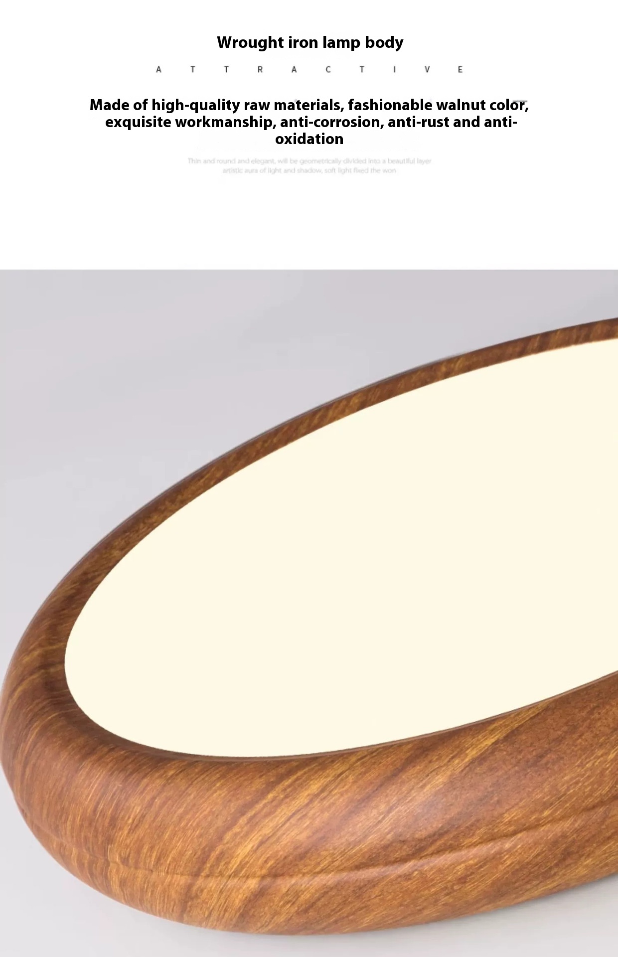 Title 1, Bedroom Ceiling Lamp Creative Walnut Colors Ill...