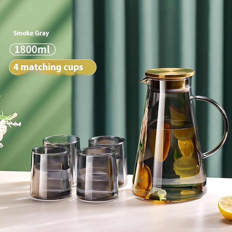ابريق زجاجي بسعة كبيرة مقاوم لدرجات الحرارة العالية لتبريد الفواكه