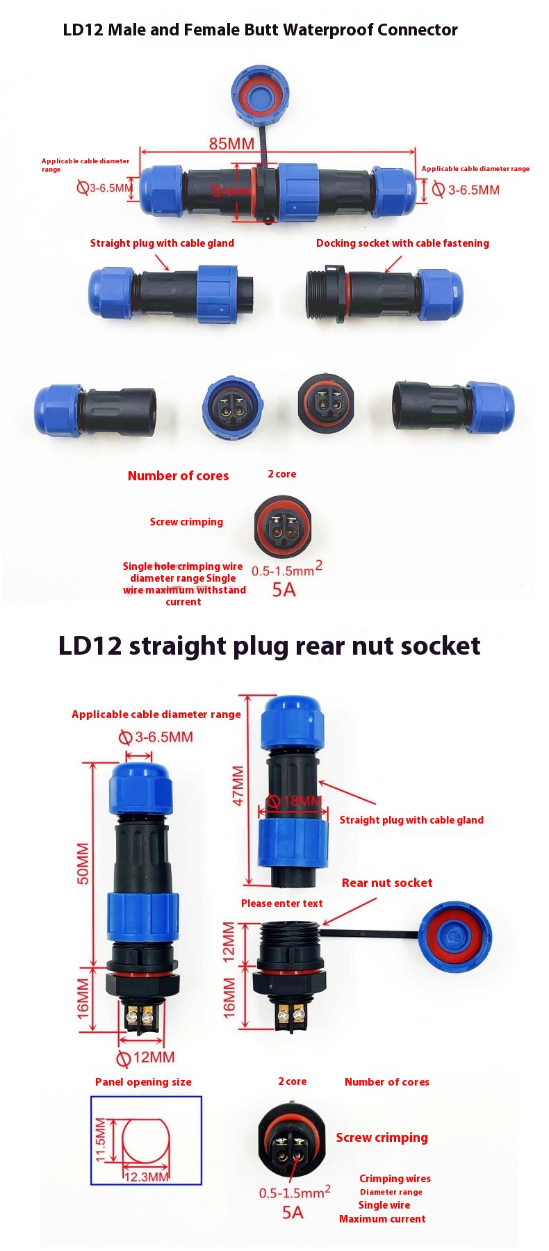 Title 1, Aviation Plug-in Socket Waterproof Connector We...