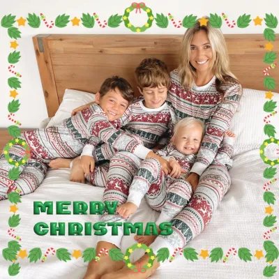 Family Christmas Matching Pajamas Set Xmas Adult Kids Mother And Daughter Father Son Sleepwear Baby Family Look Outfits