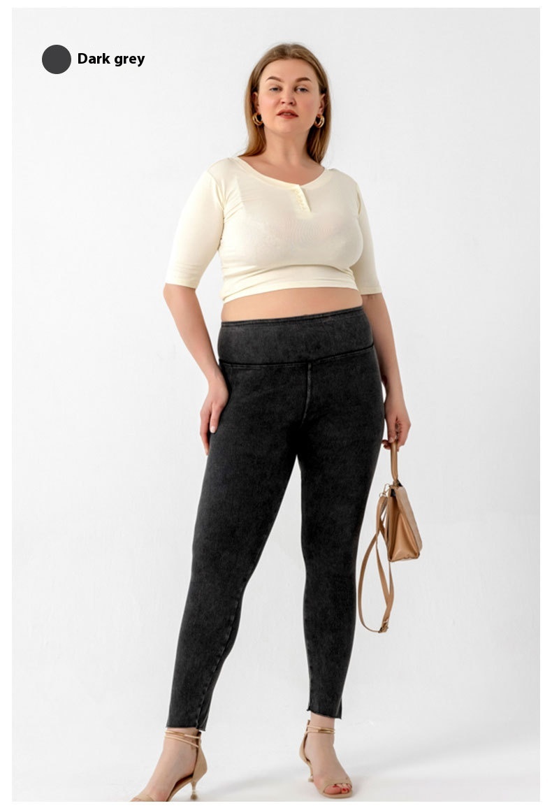 Title 10, Nowe Spodnie Casual Plus Size z Wysokim Stanem,...