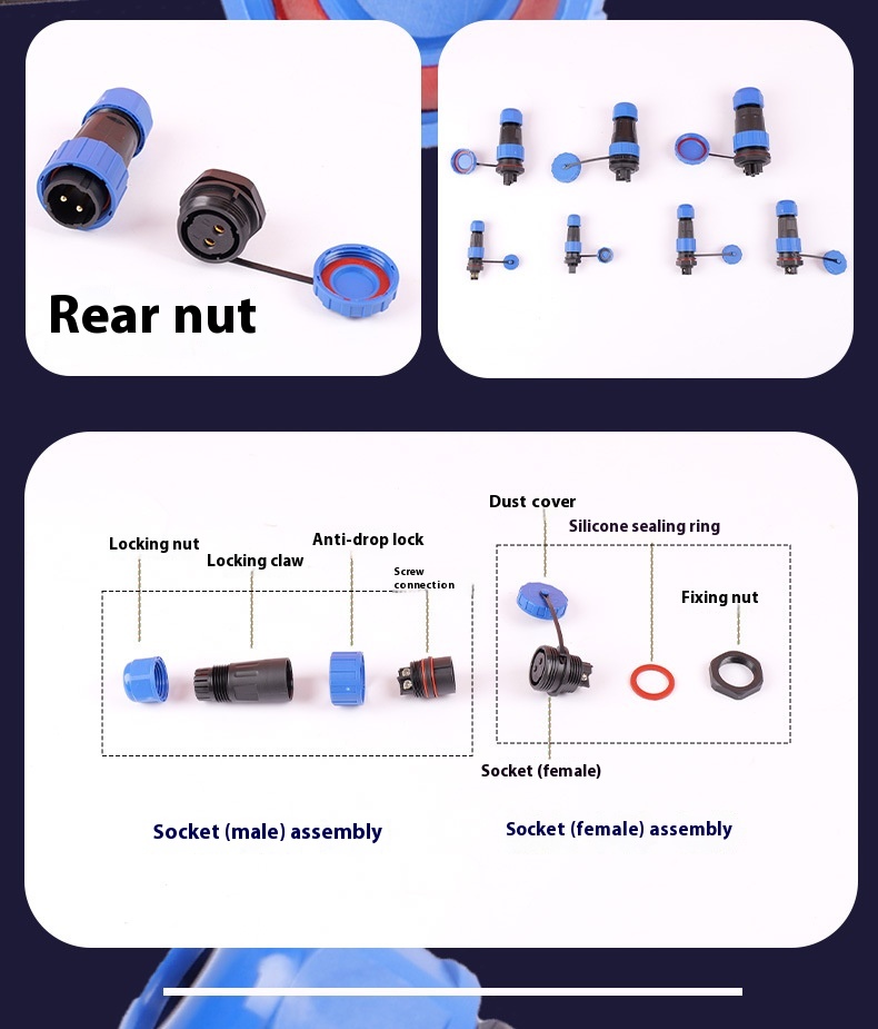 Title 15, Aviation Plug-in Socket Waterproof Connector We...