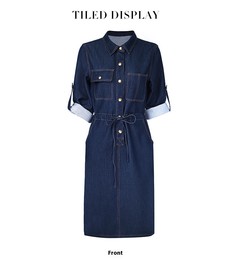 Title 6, Handsome Retro Denim Waist-tight Dress