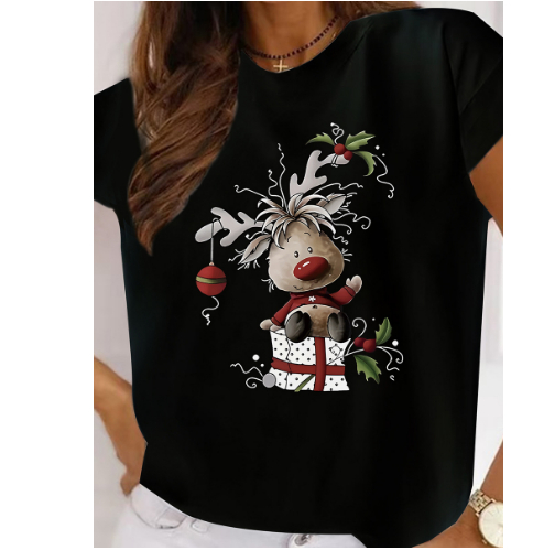 Title 4, Cartoon Christmas Pattern Women