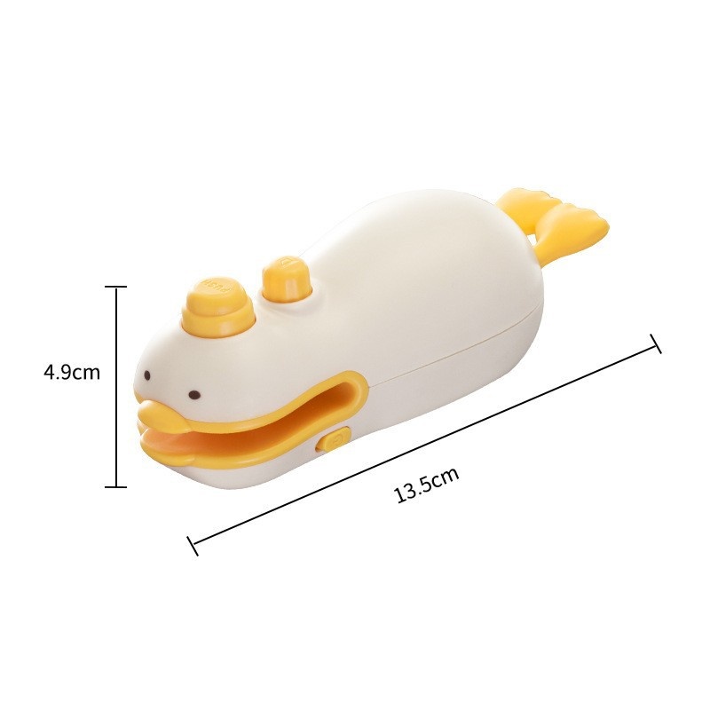 Small Yellow Duck Rechargeable Sealing Machine – Yellow With Charging Cable