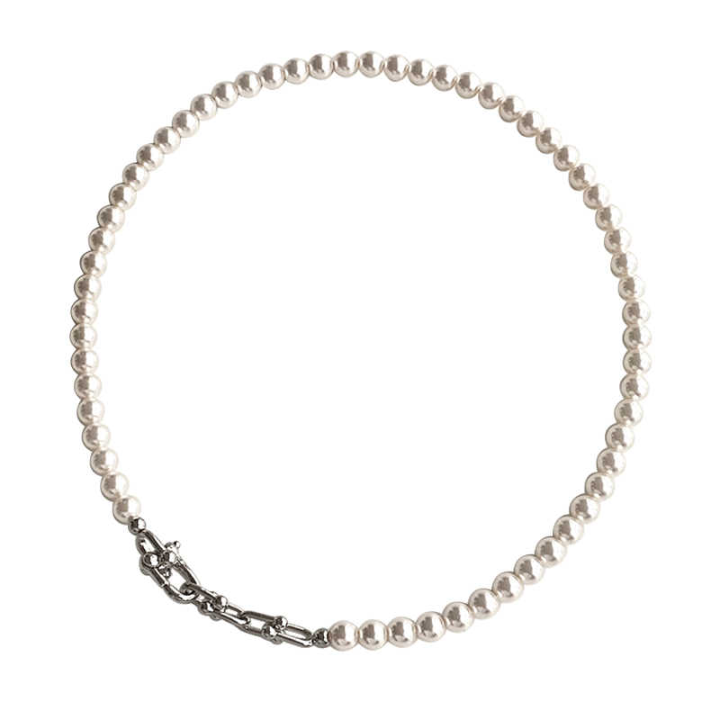 Pearl Chain Stitching Necklace Clavicle Chain Sweater Chain