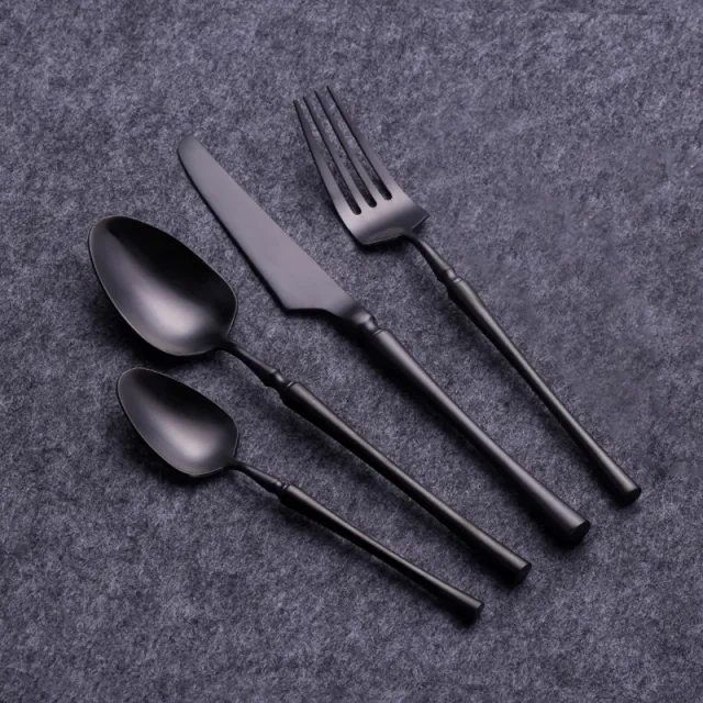 Stainless Steel Western Foodsteak Knife And Fork Tableware Titanium Black - Shop at LoveMi