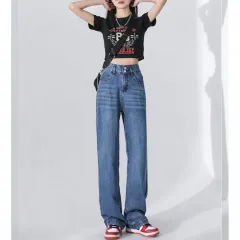 Thin And Lightweight Tencel Soft Jeans For Women - Retro Blue Regular - View 1