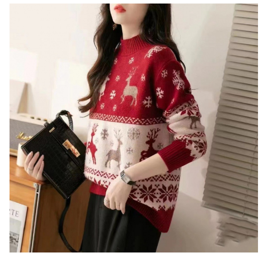 Title 4, Autumn And Winter Christmas Couple Theme Sweate...