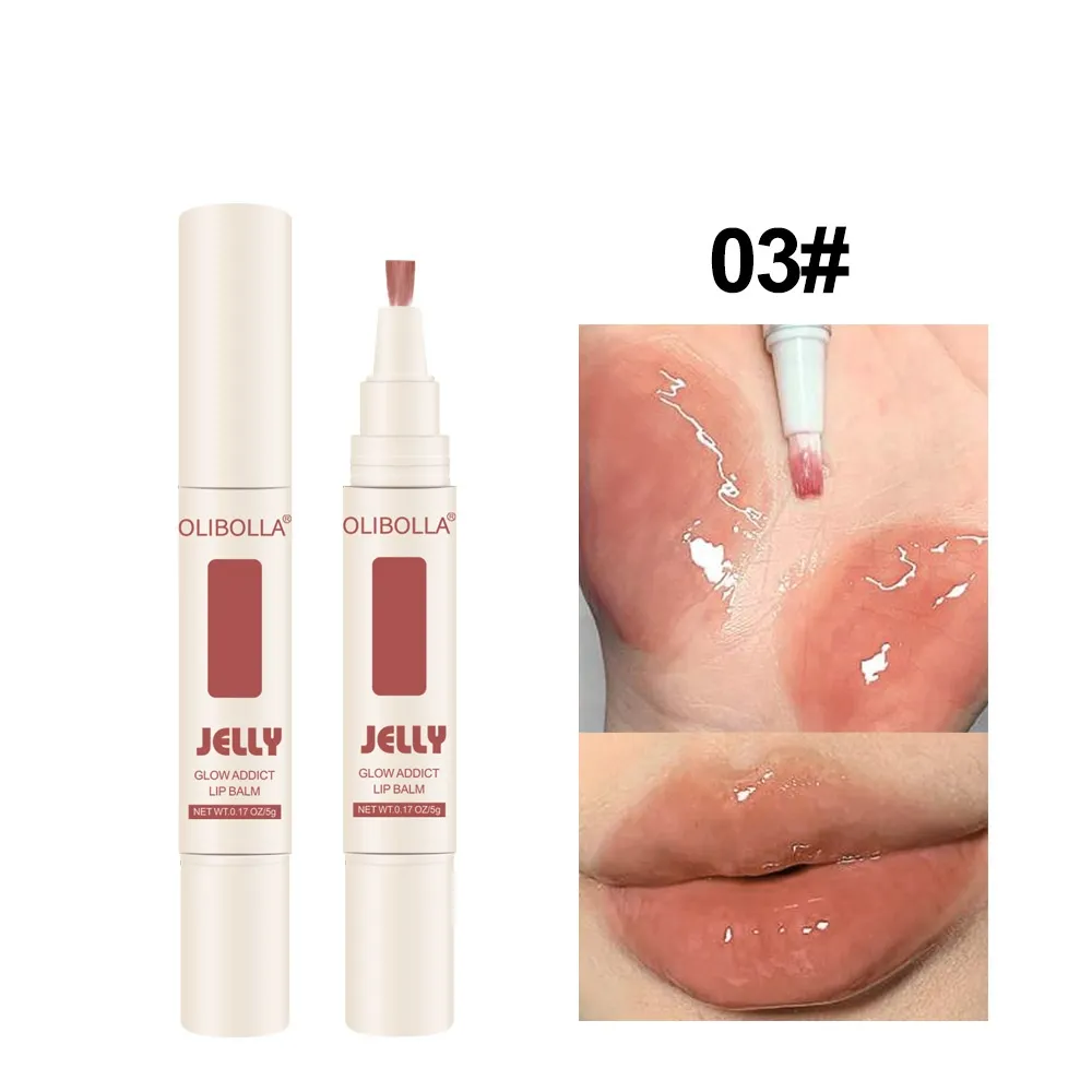 Lip And Cheek Dual-use Matte Finish Velvet Mirror Jelly Lip Lacquer - 03Color