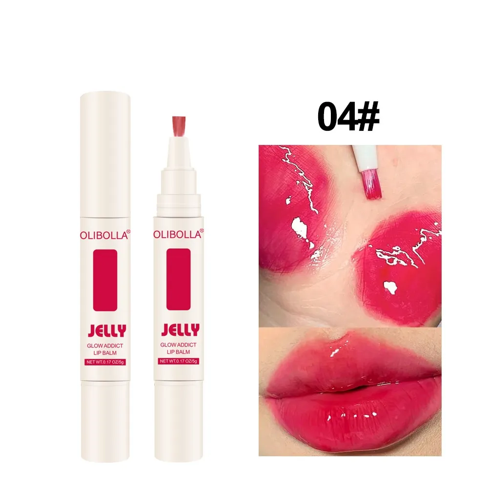 Lip And Cheek Dual-use Matte Finish Velvet Mirror Jelly Lip Lacquer - 04Color