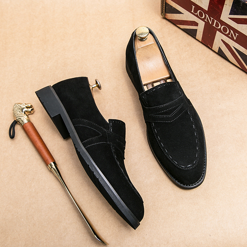 Title 2, Pointed Casual Shoes British Suede Men