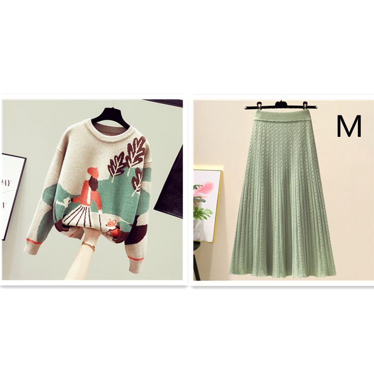 560 Khaki Green Skirt M